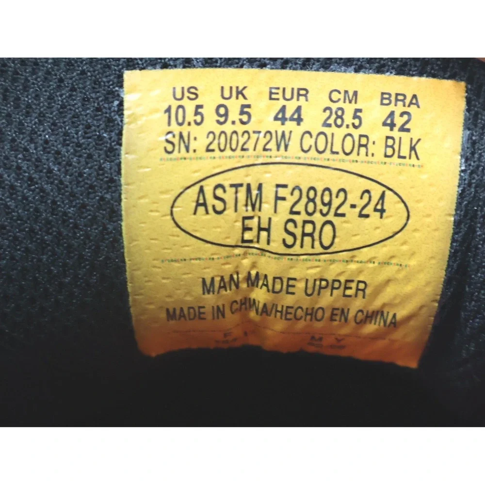 Skechers Work Shoes Mens 10.5 Black Wide Fit Slip Resistant 200272W EH Safety